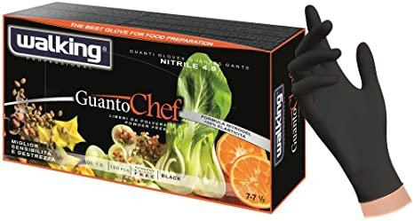 GUANTO CHEF WALKING NITRILE NERO L 10